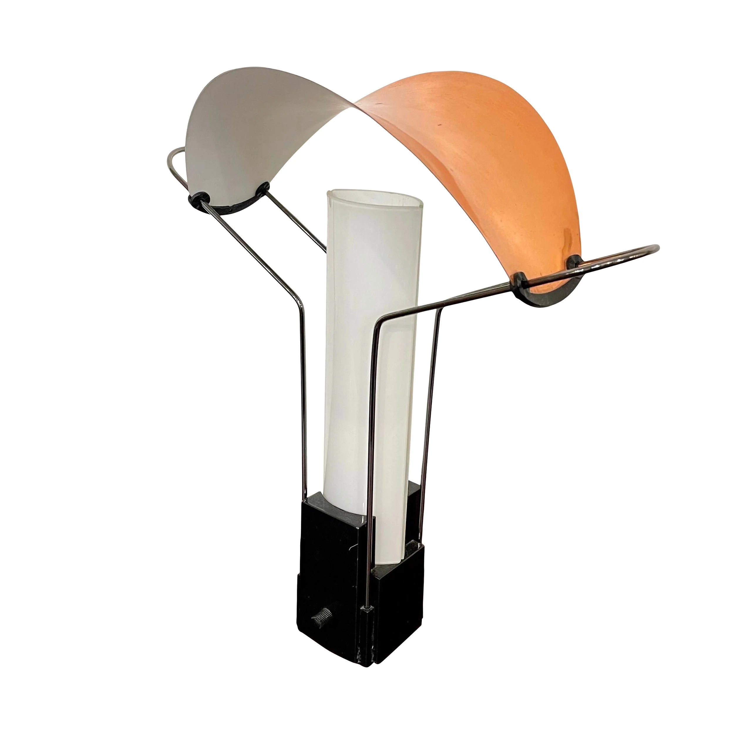 Italian Copper and Glass Table Lamp by Arteluce Palio