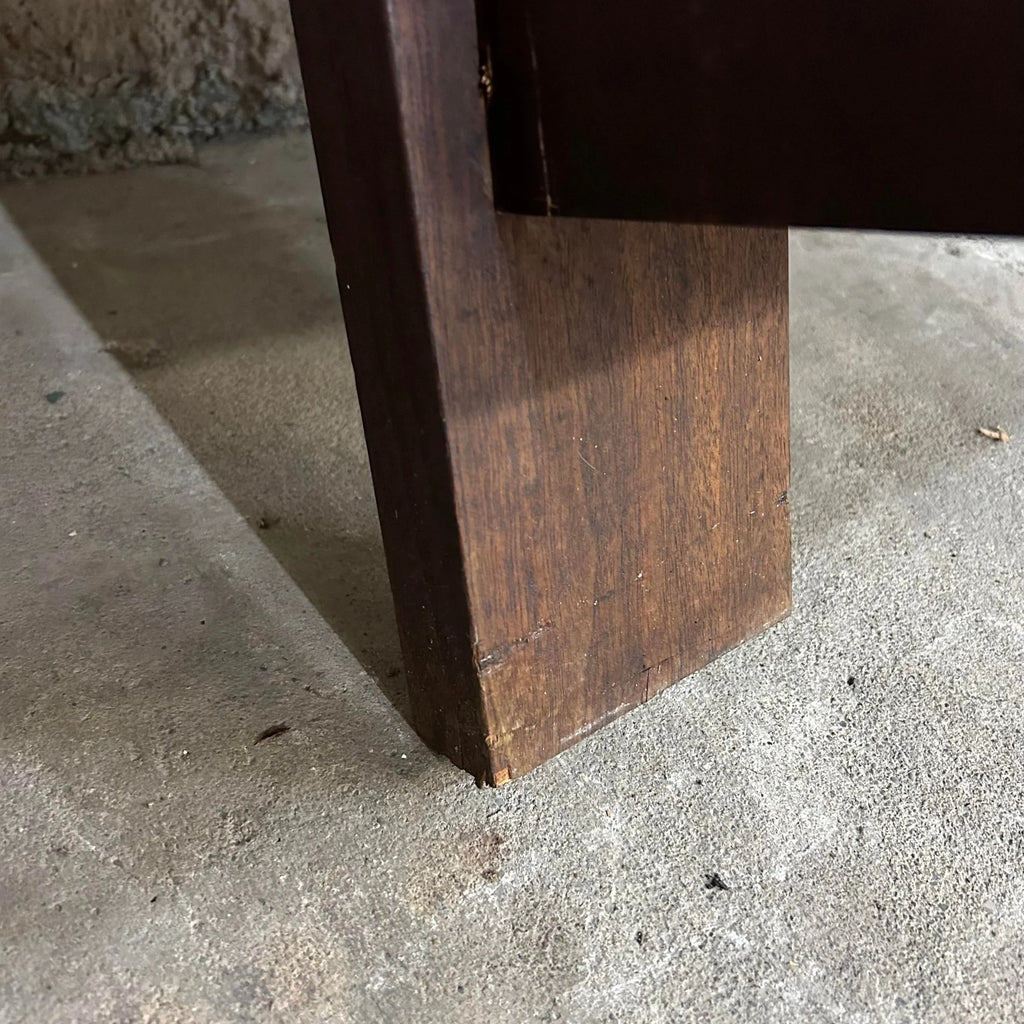 Craftsmen Queen Size Headboard With Floating Nightstands Walnut Curved