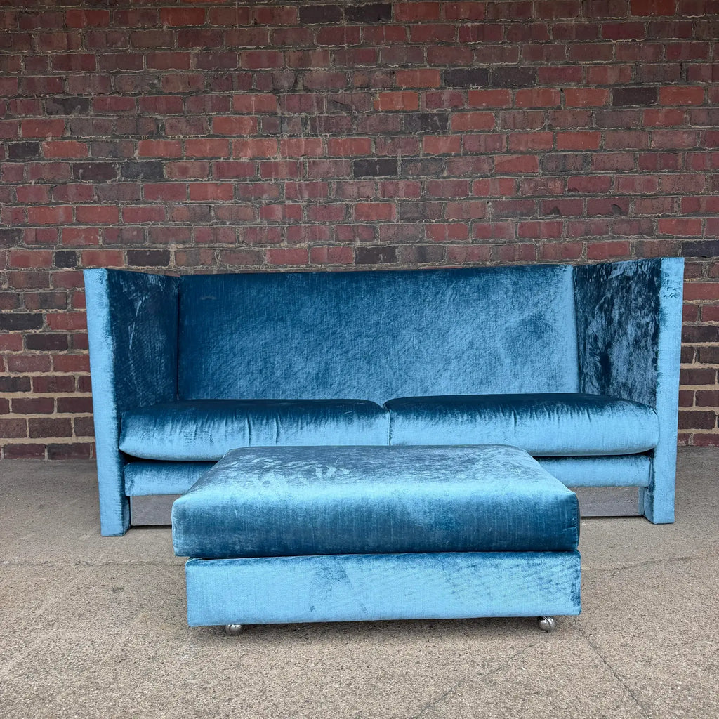 Custom Adrian Pearsall Shelter Sofa Loveseat and Ottoman 1 of 2