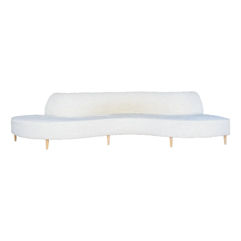 Custom Curved Mid Century Sofa