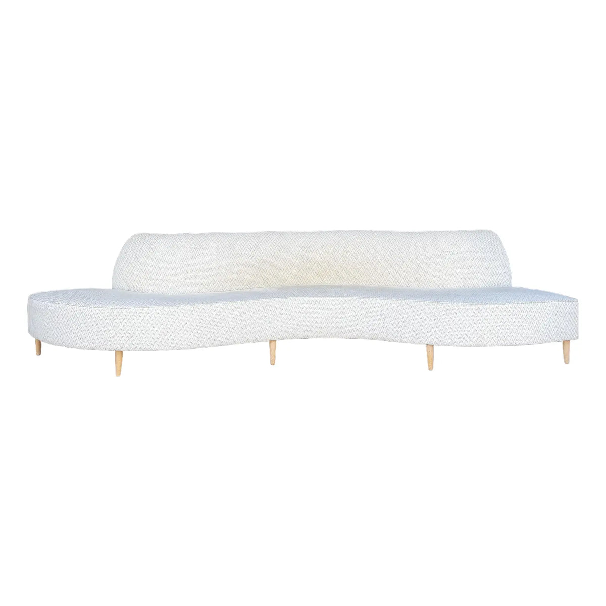 Custom Curved Mid Century Sofa