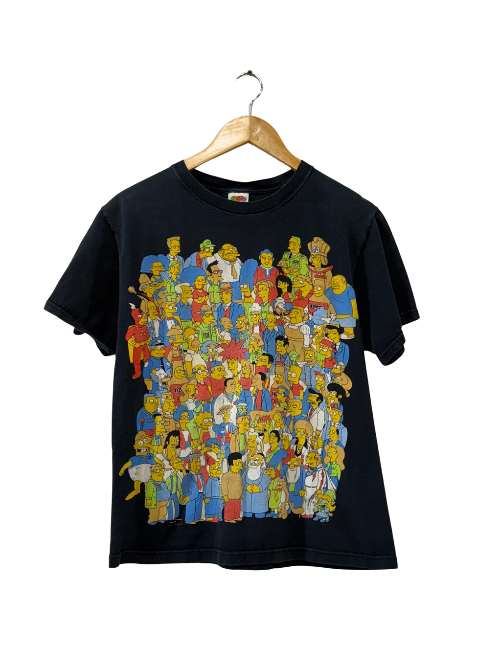 Heavy Cotton Faded Black Simpsons Tee - Size Medium - DNE 1294