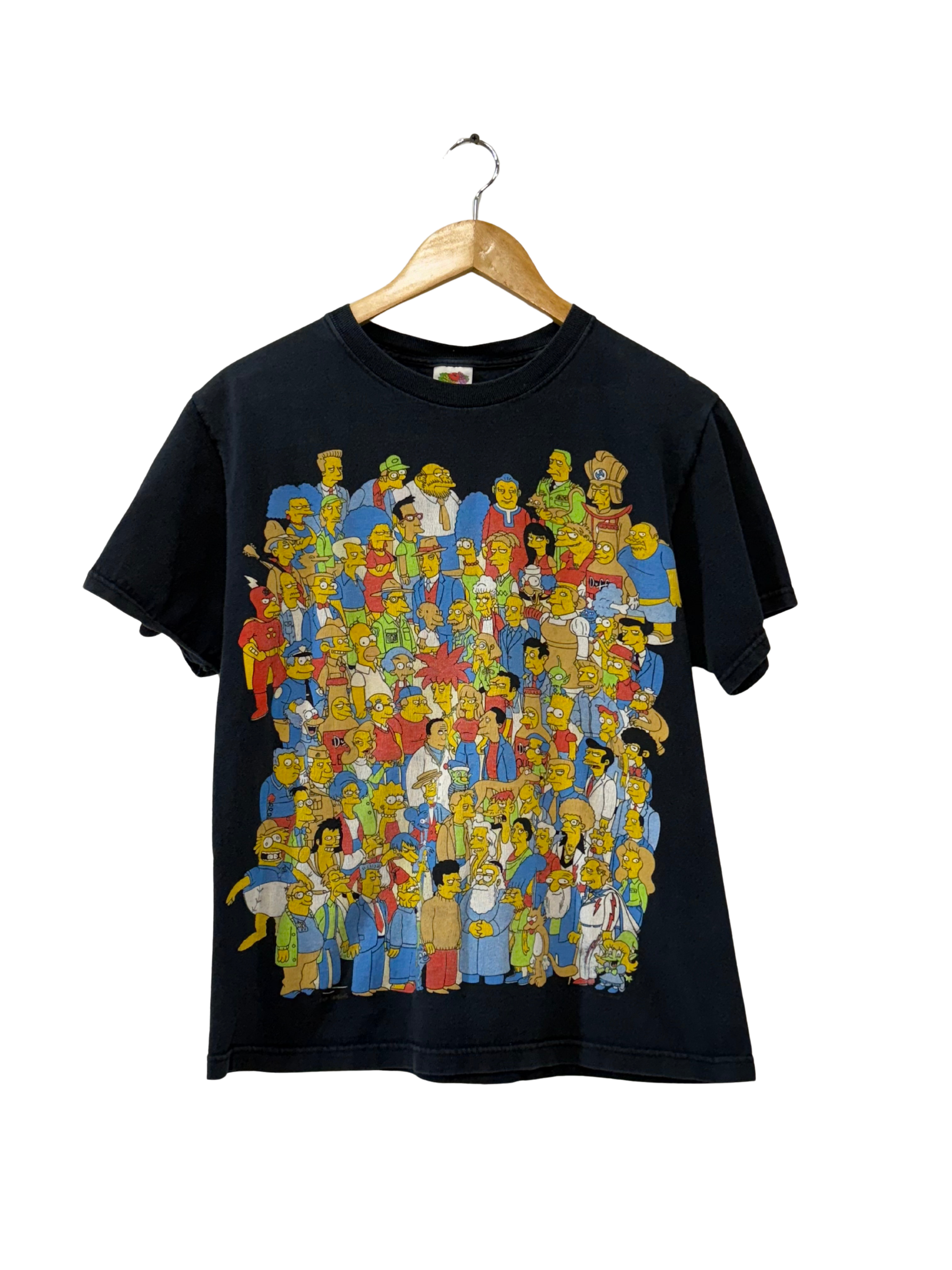 Heavy Cotton Faded Black Simpsons Tee - Size Medium - DNE 1294