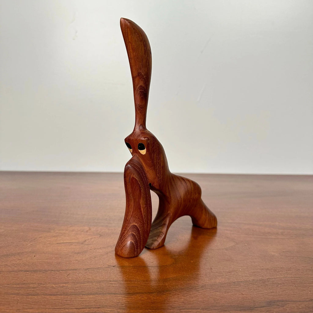 Danish Modern Teak Character Figure Sculpture by Is J. Bentsen