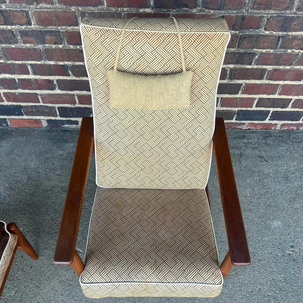 Danish Recliner With Ottoman