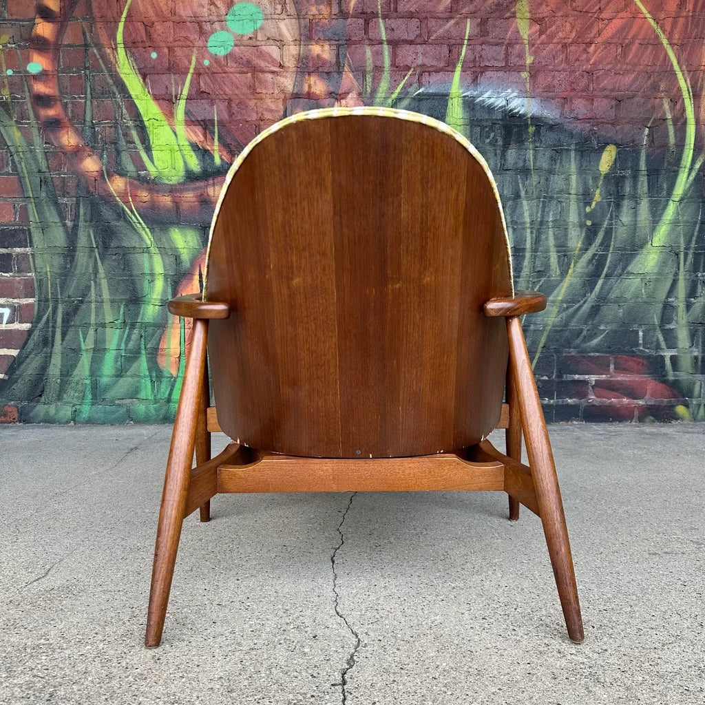 Danish-Style Bentwood Walnut Lounge Chair Looks Like Kodawood