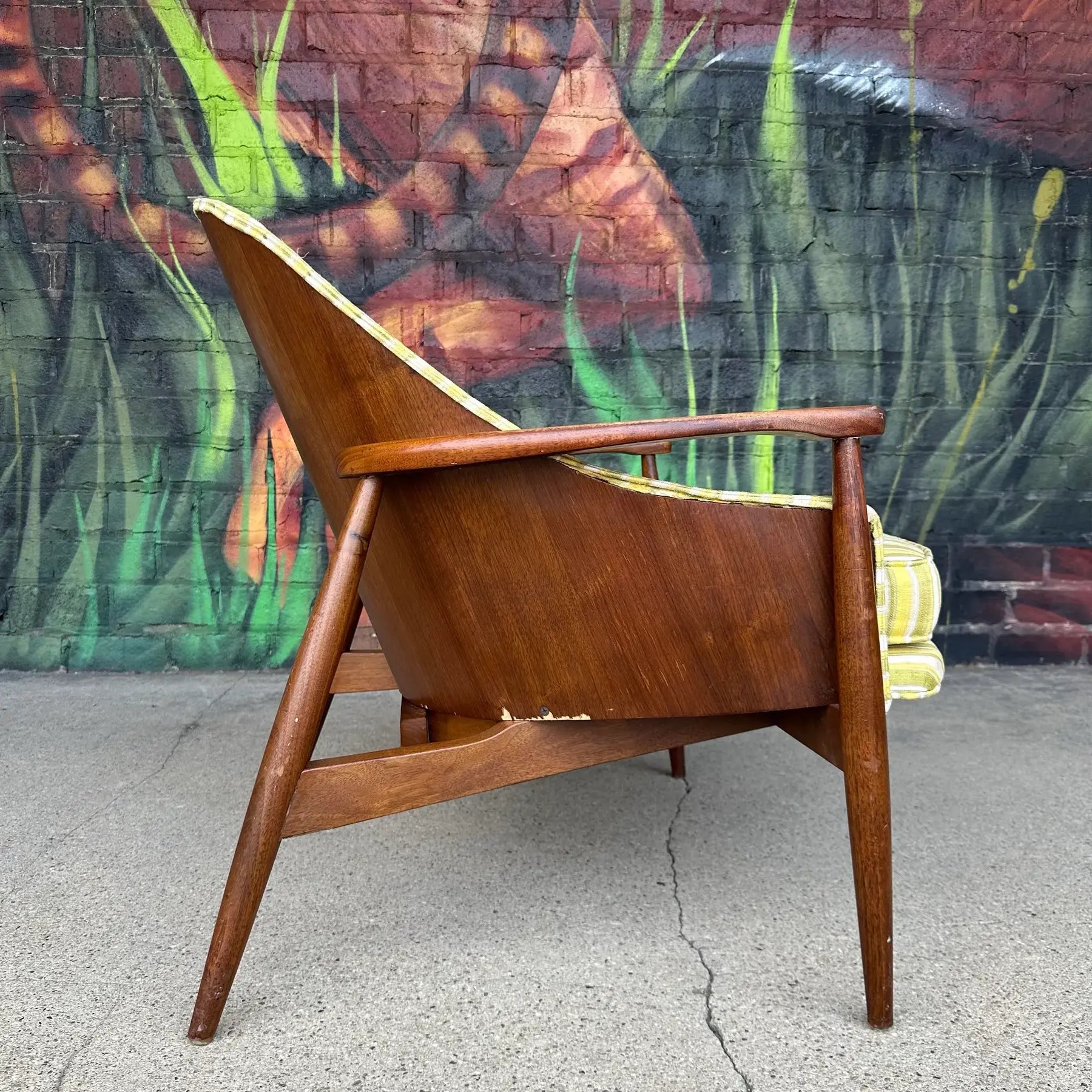 Danish-Style Bentwood Walnut Lounge Chair Looks Like Kodawood