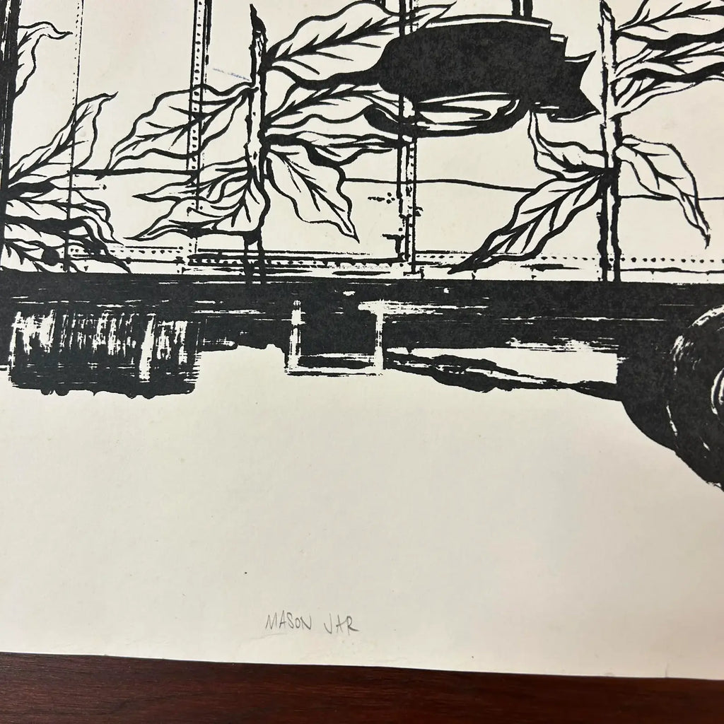 David Ellis “Mason Jar” Screen Print Ap Signed Barn Stormers