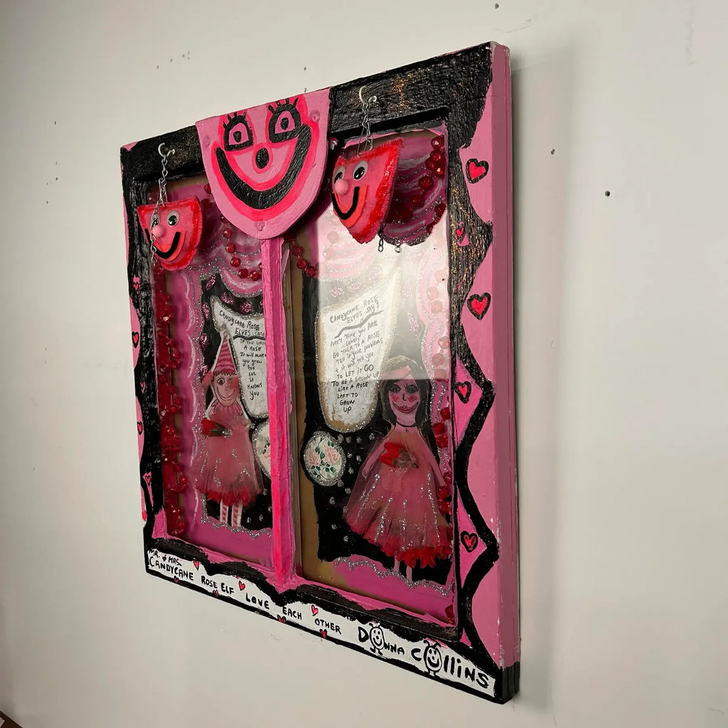 Dawn Collins Shadowbox Mixed Media Painting Outsider Art