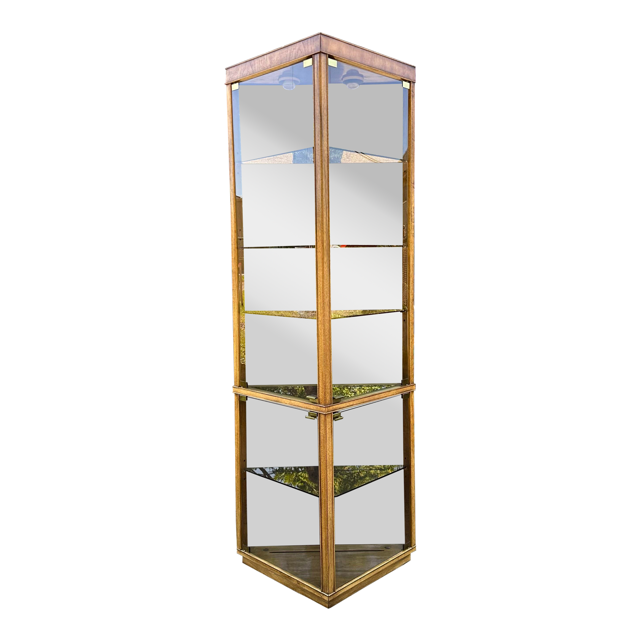 Drexel Preface Glass Mirror Display Cabinet