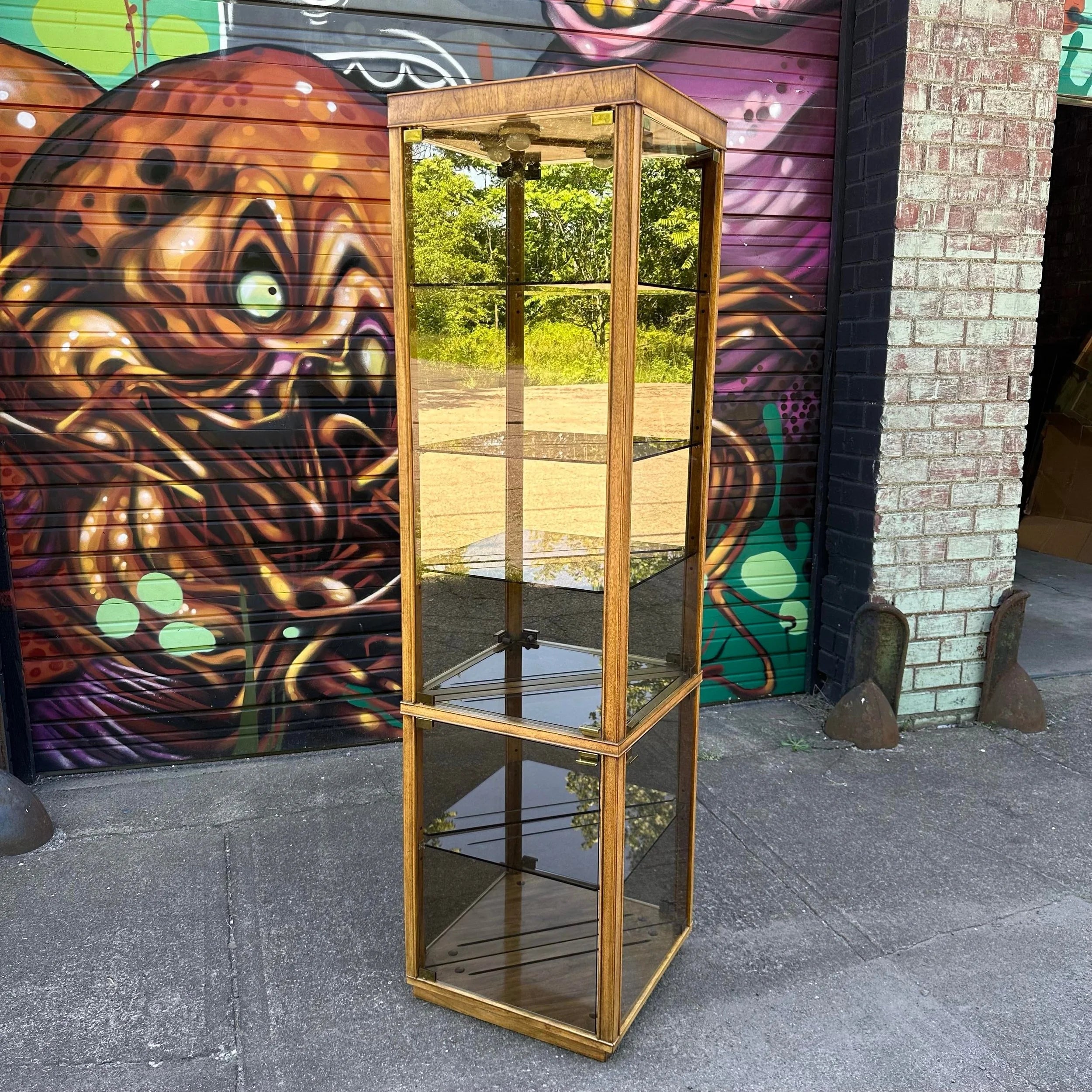 Drexel Preface Glass Mirror Display Cabinet