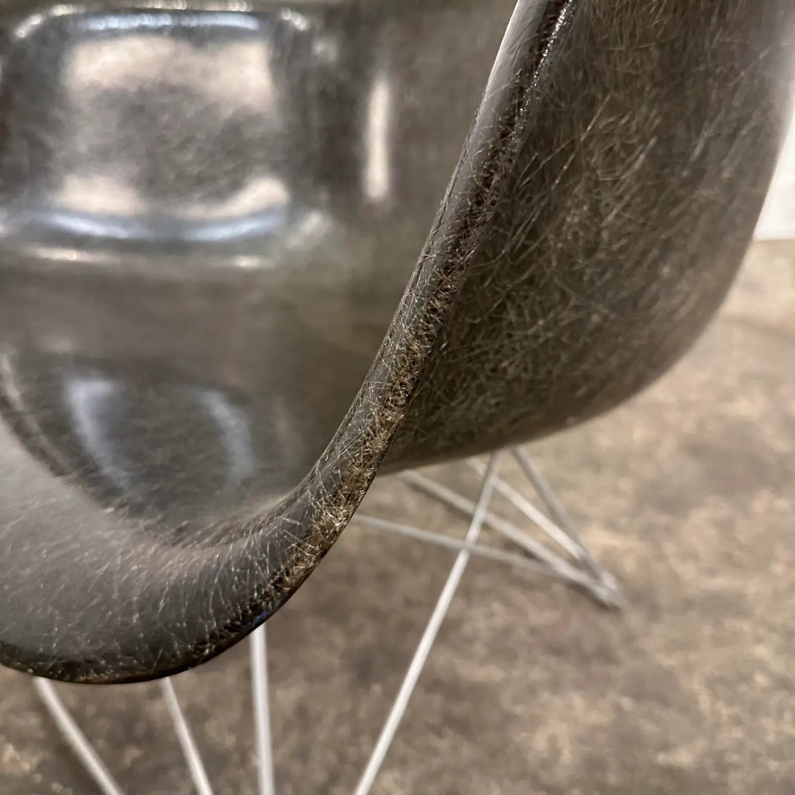 Eames for Herman Miller Fiberglass Lar Lounge Chair With Cat’s Cradle Base