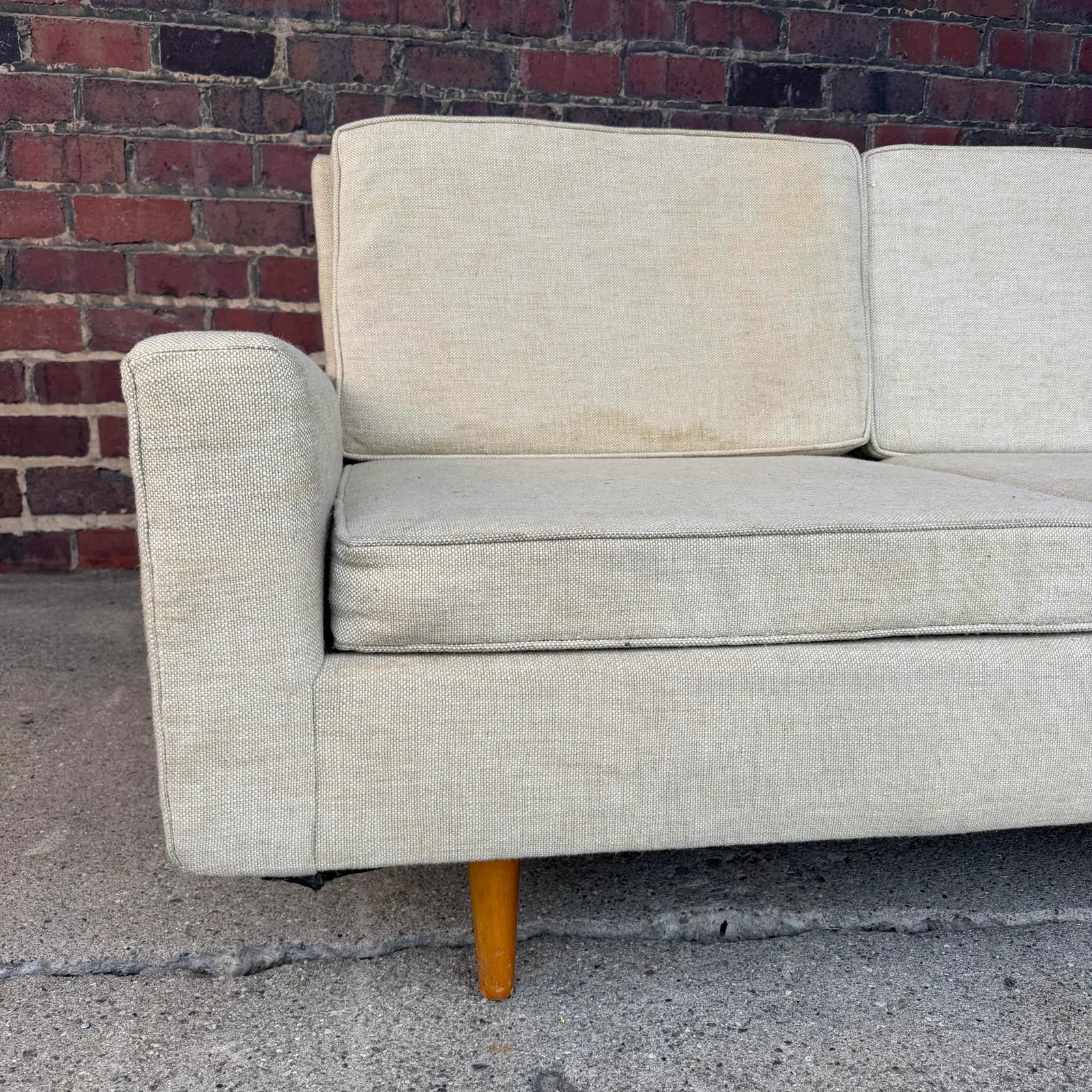 Early Florence Knoll Beige Sofa