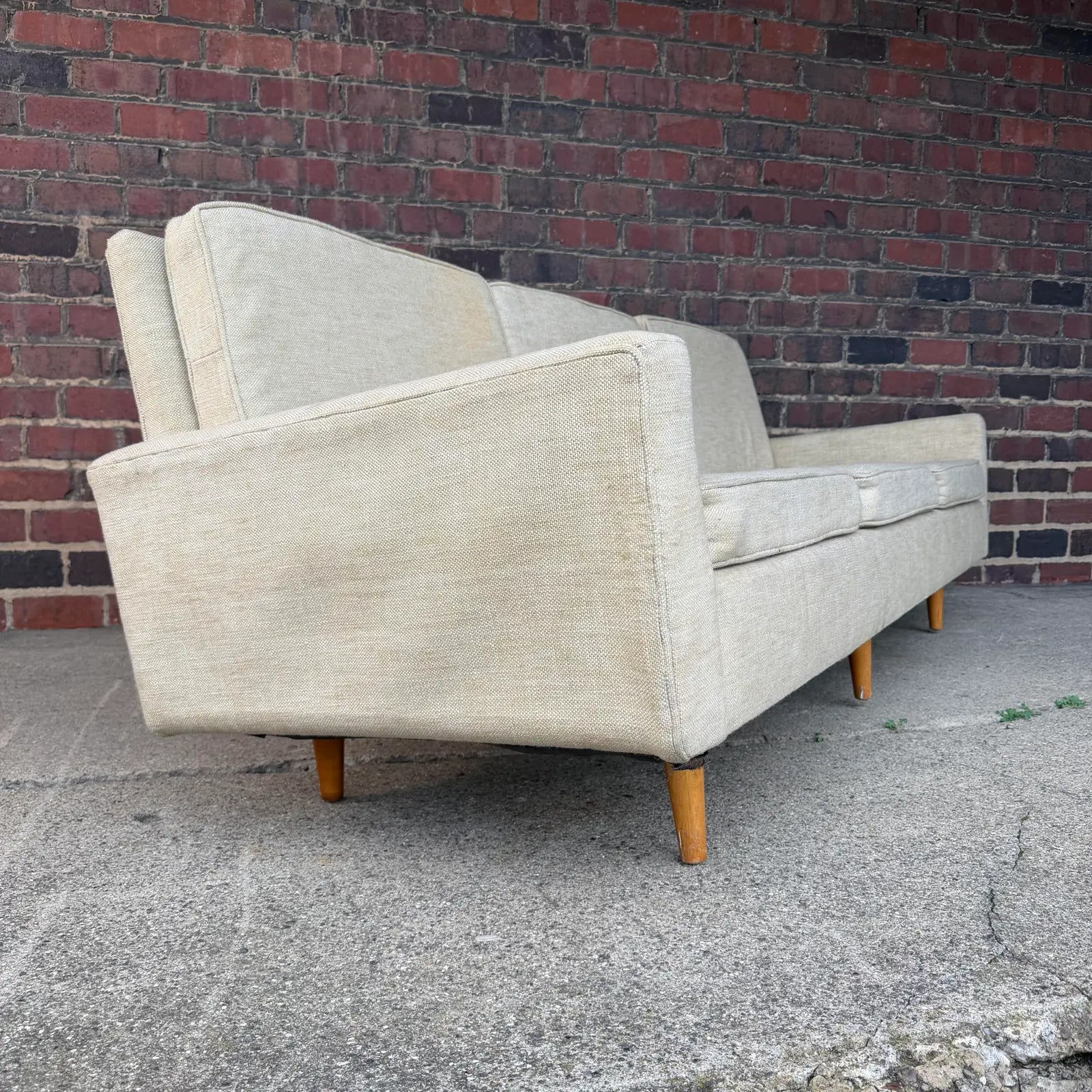 Early Florence Knoll Beige Sofa