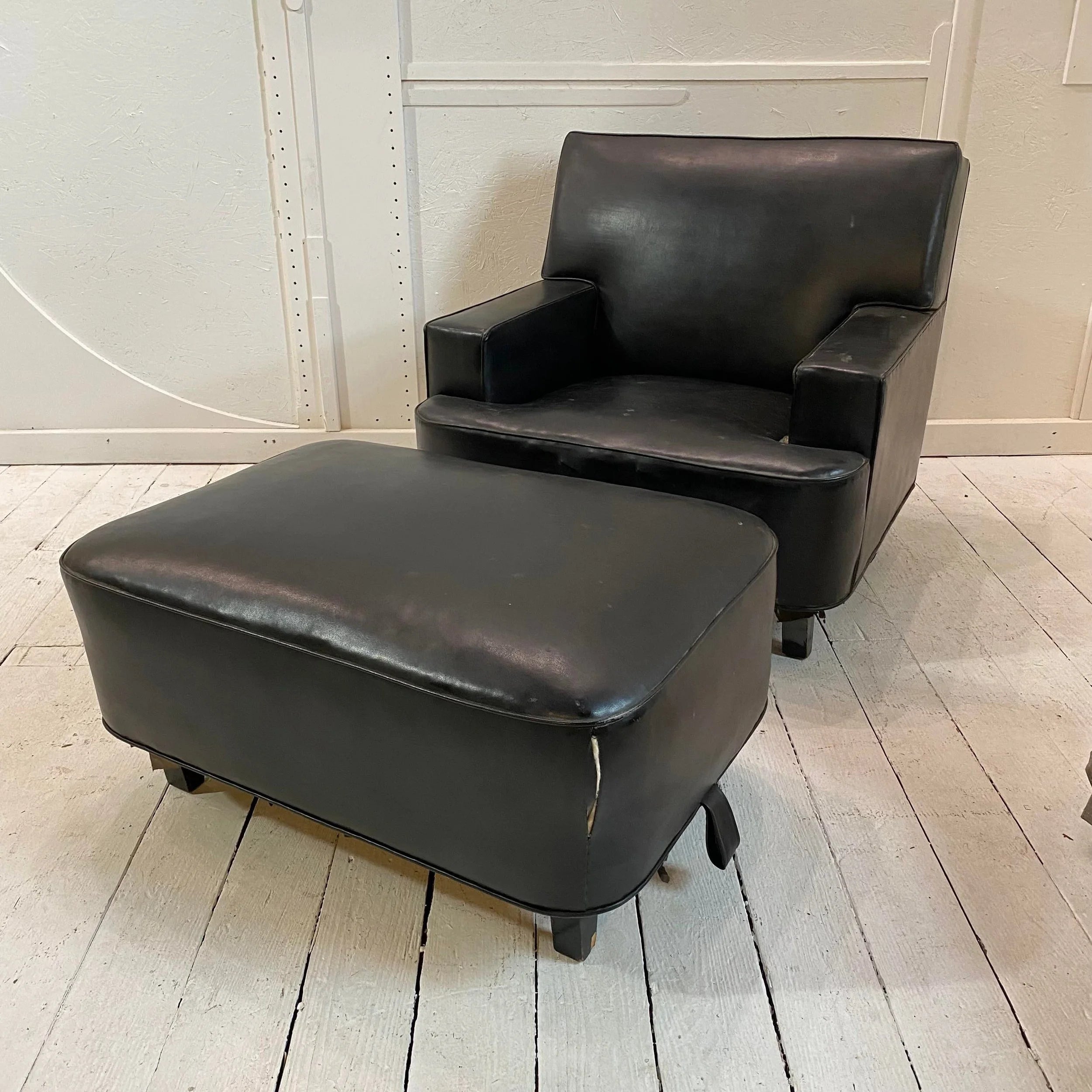Early George Nelson Arm Chair and Ottoman