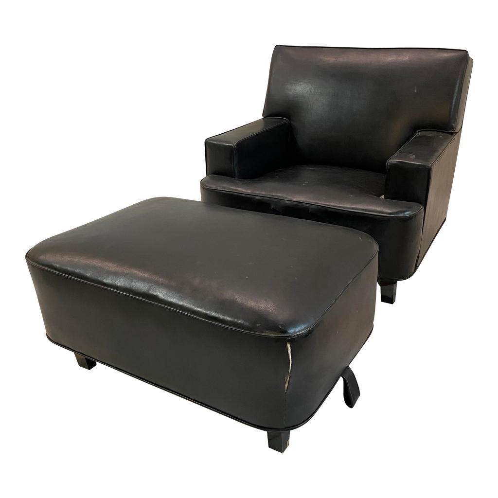 Early George Nelson Arm Chair and Ottoman
