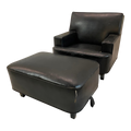 Early George Nelson Arm Chair and Ottoman