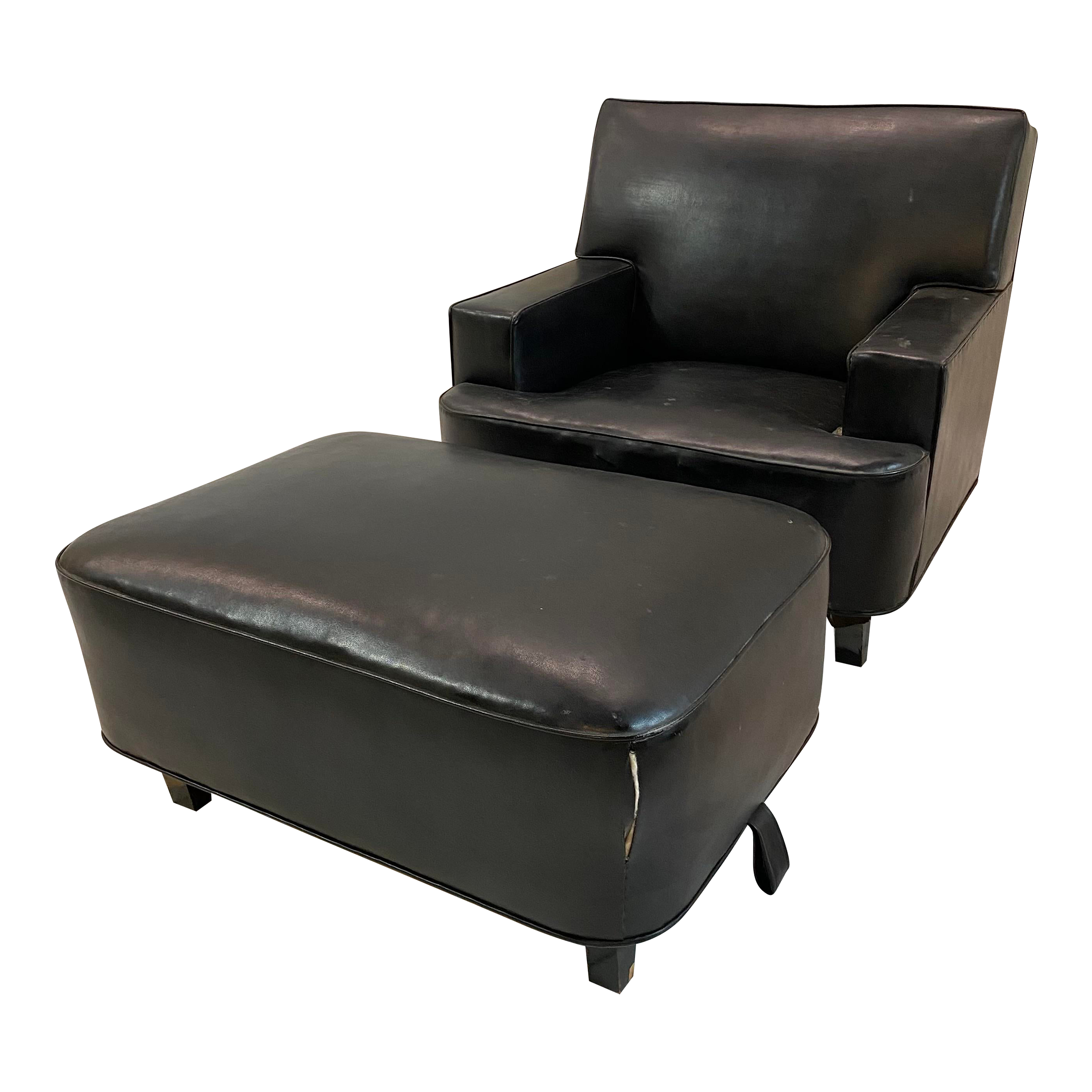 Early George Nelson Arm Chair and Ottoman