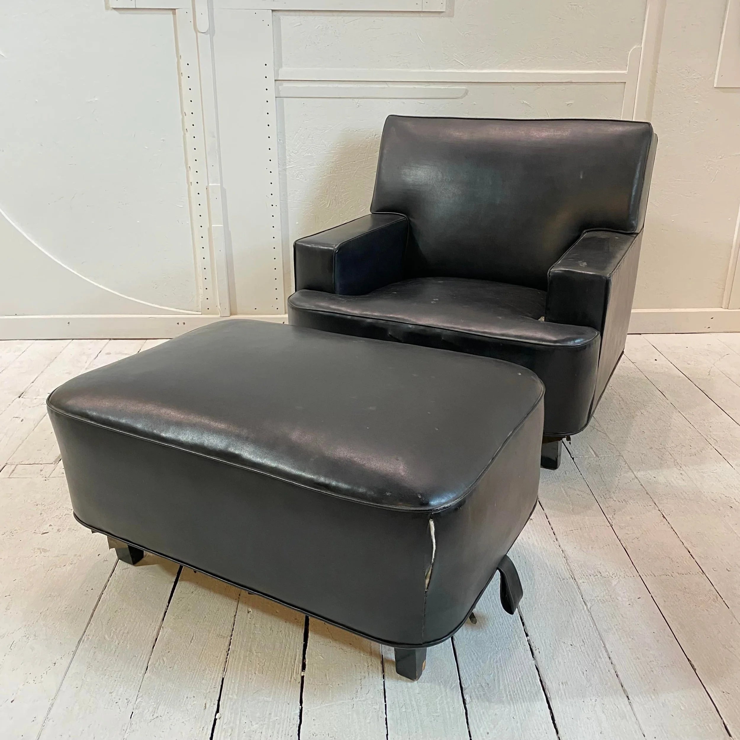 Early George Nelson Arm Chair and Ottoman