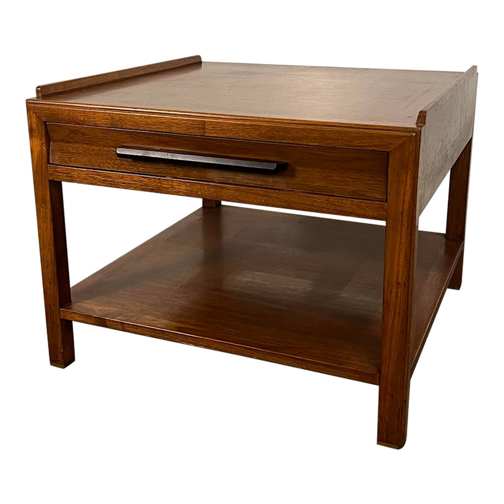 Edward Wormley for Dunbar Side Table With Rosewood and Brass Details
