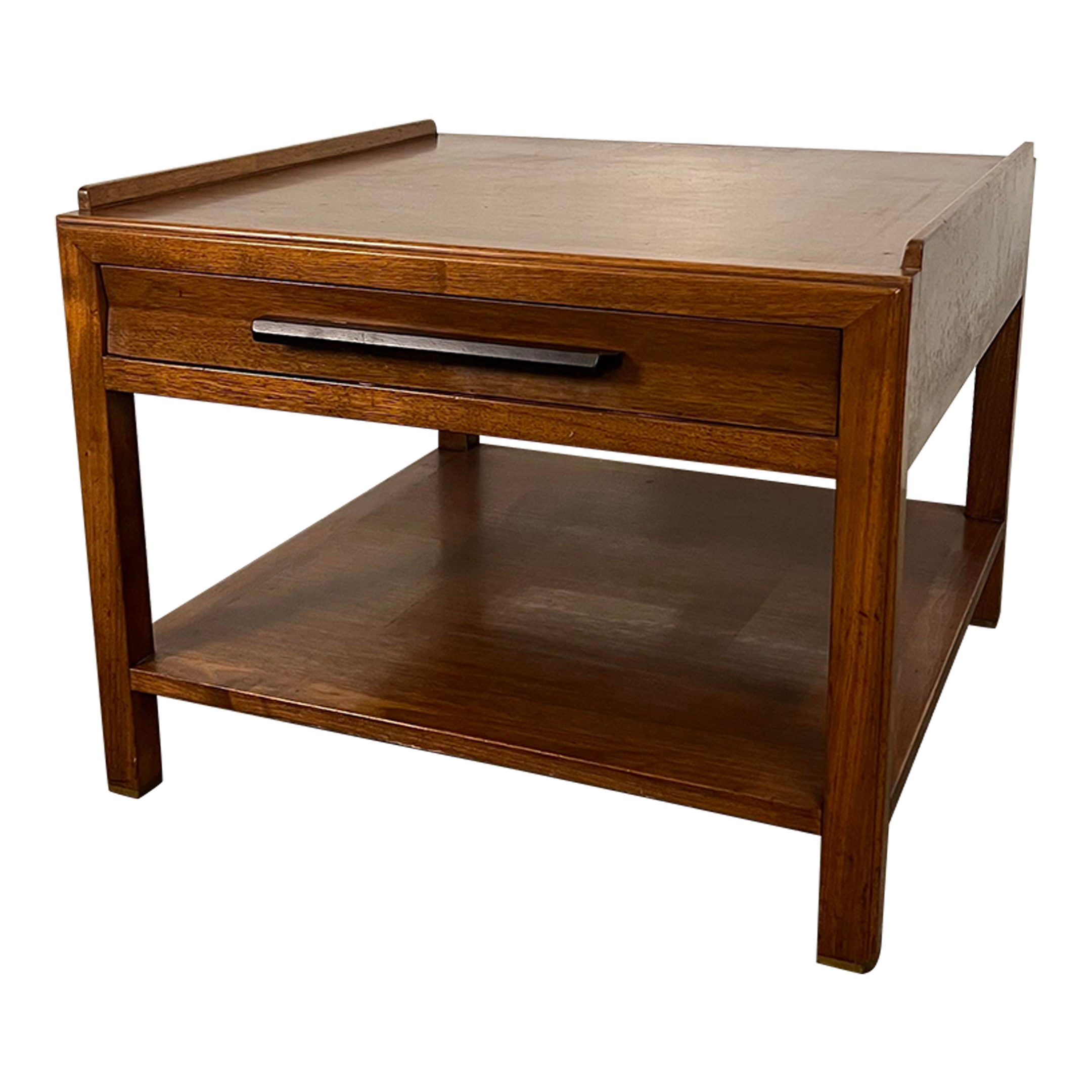 Edward Wormley for Dunbar Side Table With Rosewood and Brass Details