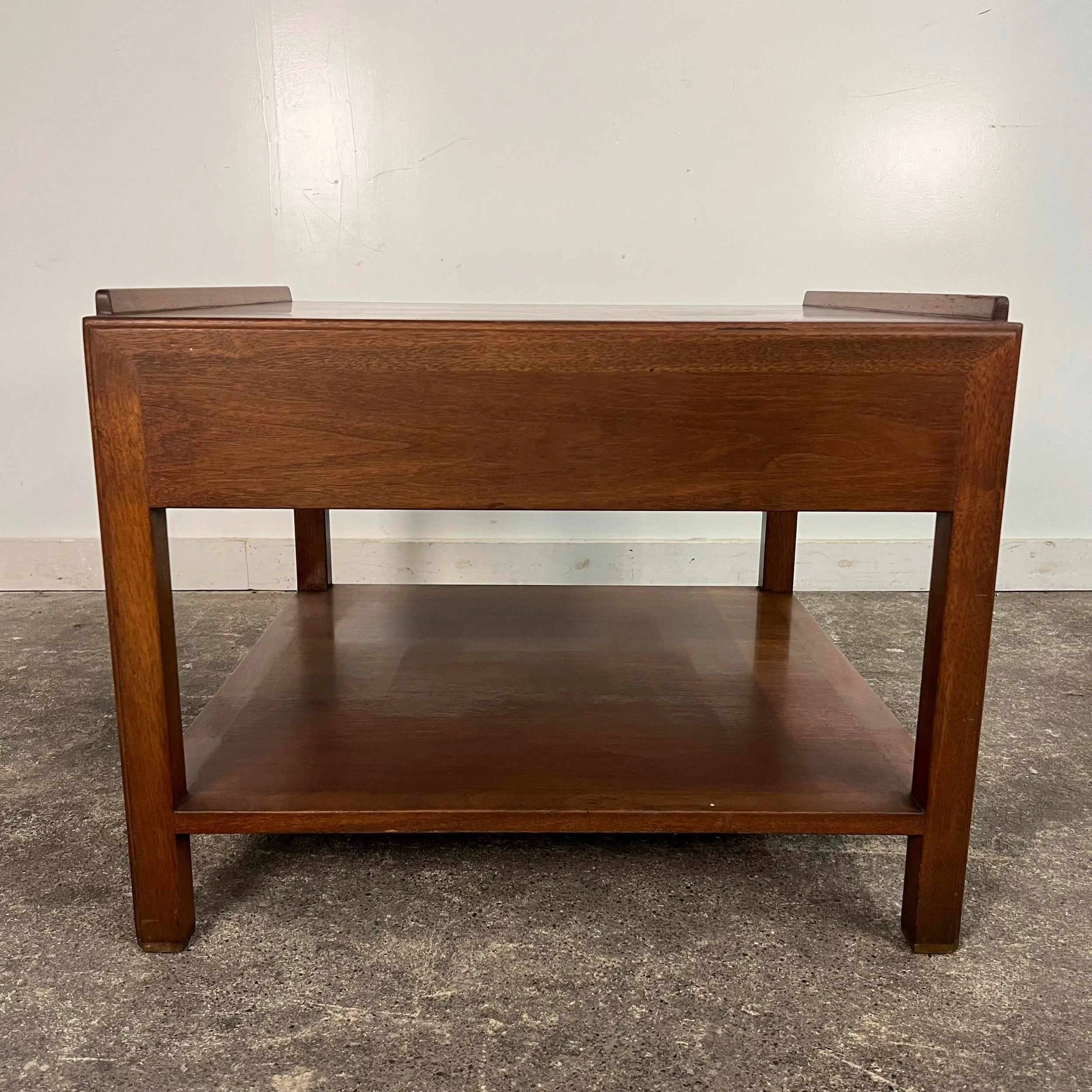 Edward Wormley for Dunbar Side Table With Rosewood and Brass Details