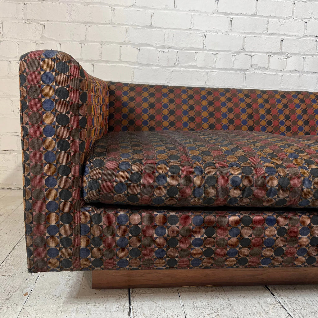 Edward Wormley for Dunbar Walnut Platform Sofa Loveseat