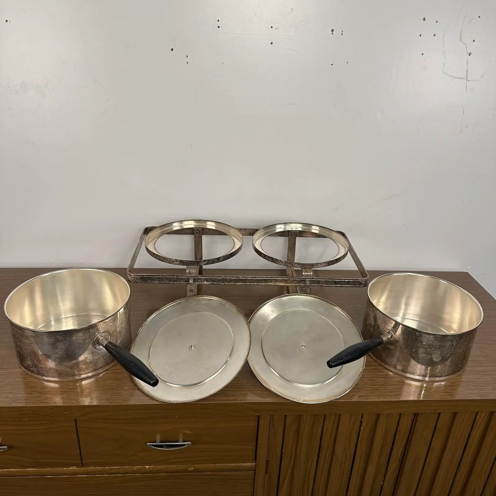 “El Dorado” by Georges Briard for English Sliver Serving Stand and Pots Set
