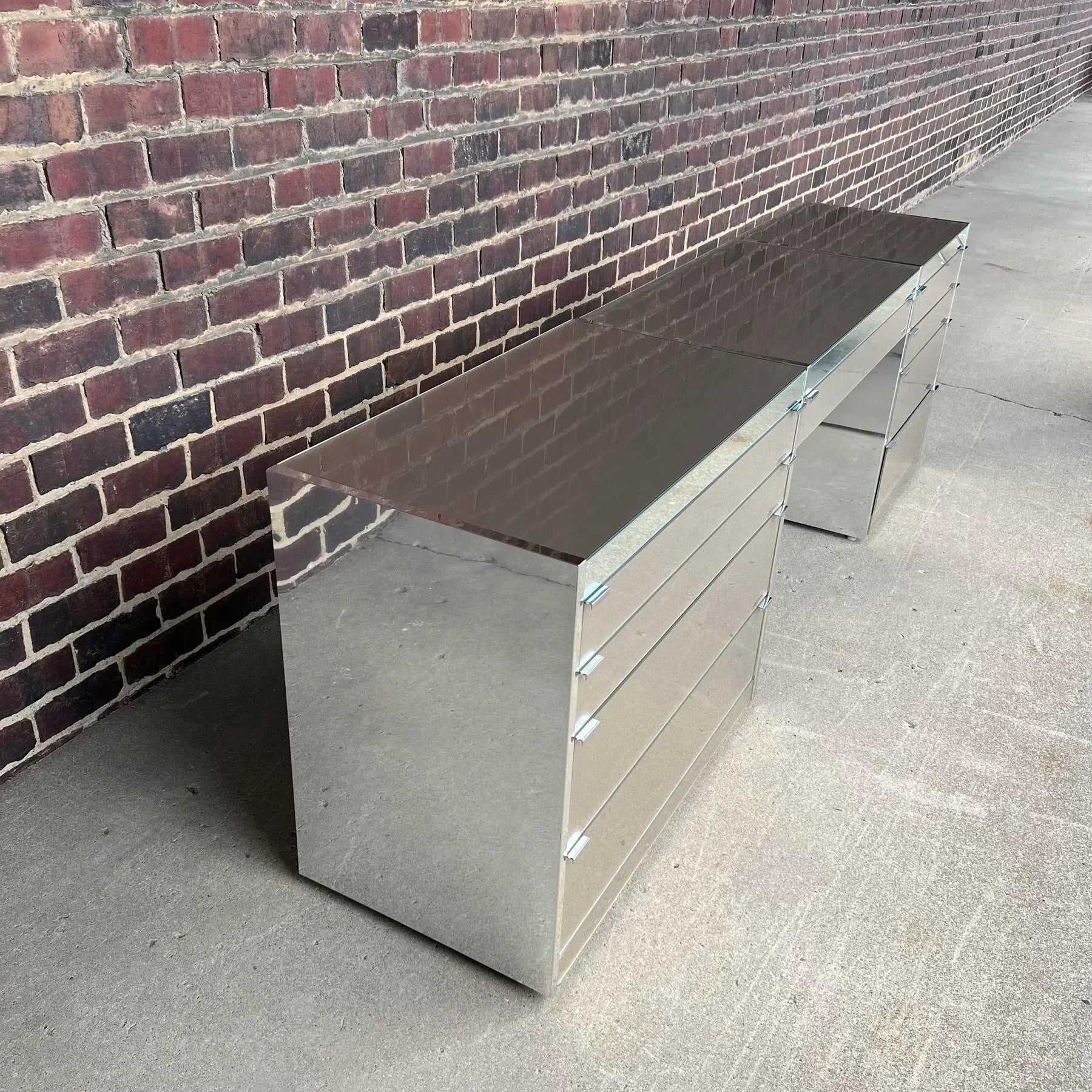 Ello 3 Piece Glass and Chrome Vanity Cabinet