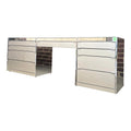 Ello 3 Piece Glass and Chrome Vanity Cabinet
