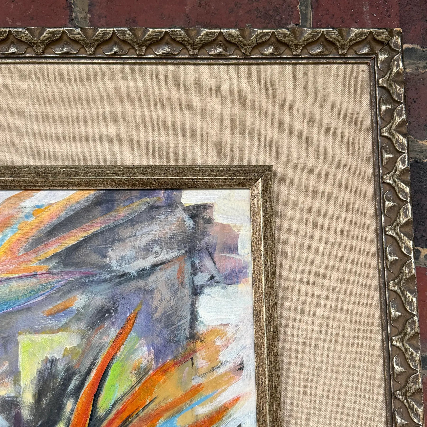 Expressionist Birds of Paradise Oil Painting Signed by Artist Spoonamore