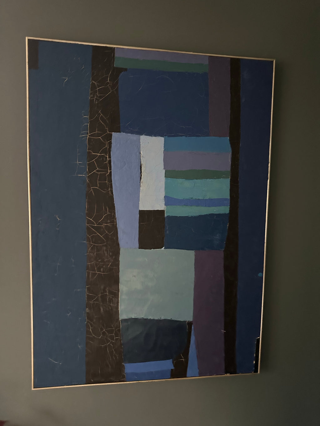 Extraordinary Gail Cottingham Abstarct Painting 1970’s American Aspen Colorado