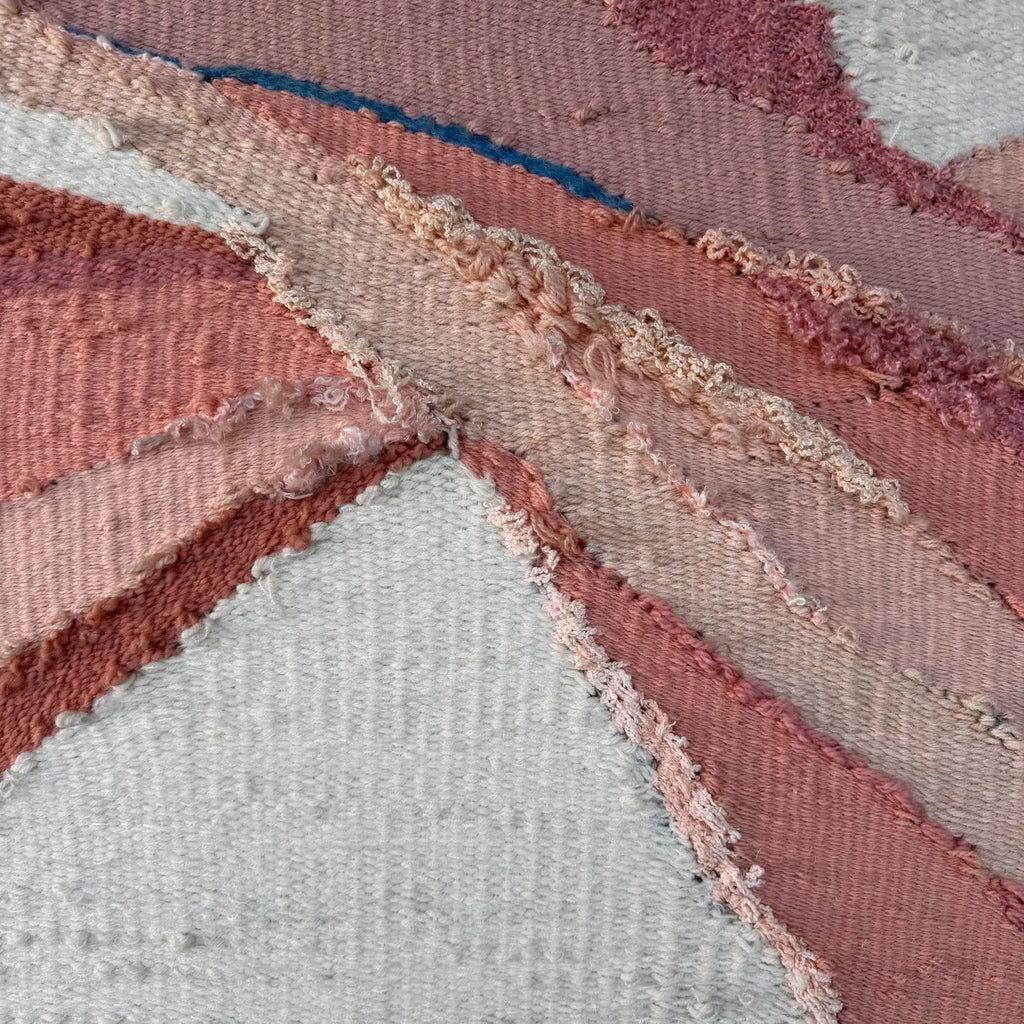 Fiber Art Wall Hanging With Brass Plaque With Artist Name Abstract Art
