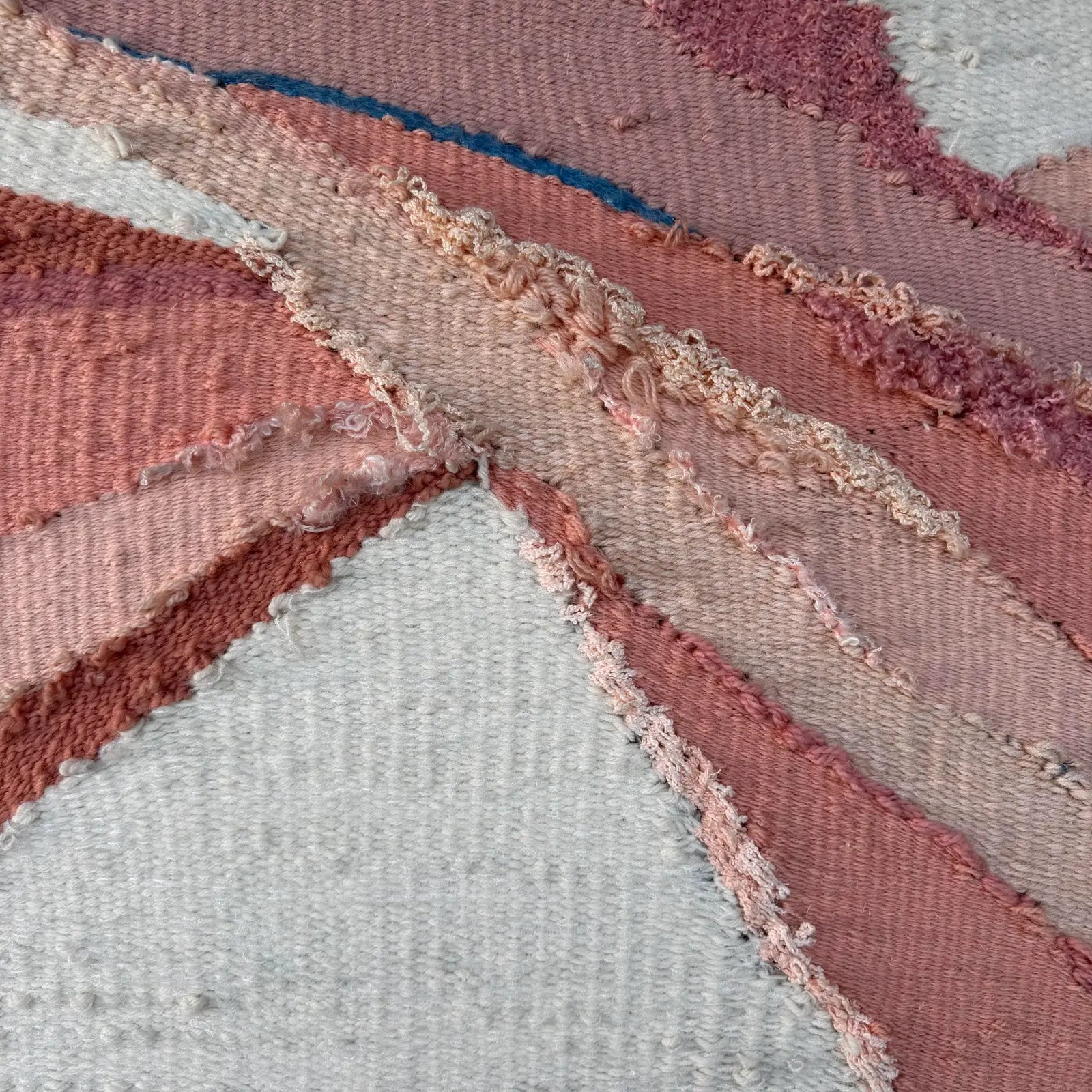 Fiber Art Wall Hanging With Brass Plaque With Artist Name Abstract Art