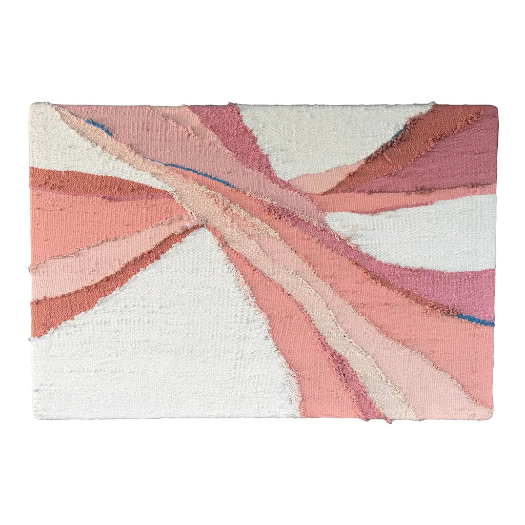 Fiber Art Wall Hanging With Brass Plaque With Artist Name Abstract Art