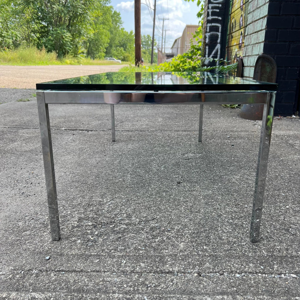 Florence Knoll Rectangular Glass and Chrome Coffee Table