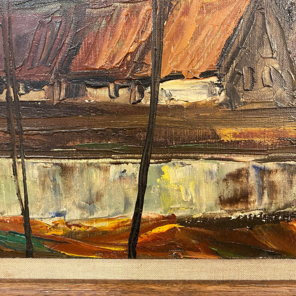Framed and Signed Landscape Painting by Erdelyi