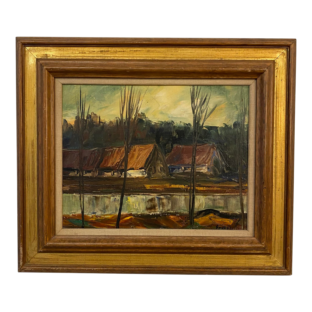 Framed and Signed Landscape Painting by Erdelyi