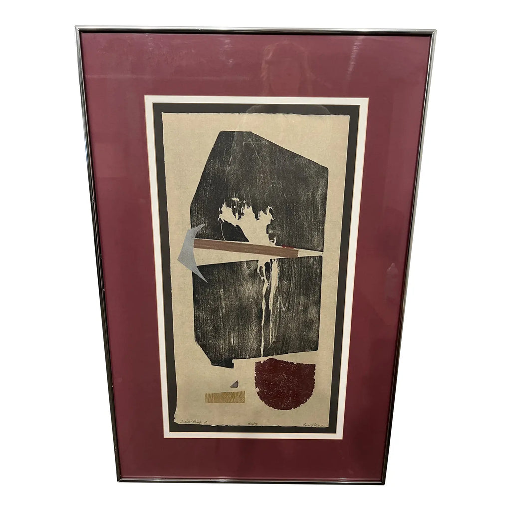 Framed Stamped Litho by Artist Carol Morgan Signed and Numbered Ap 1/1 79’