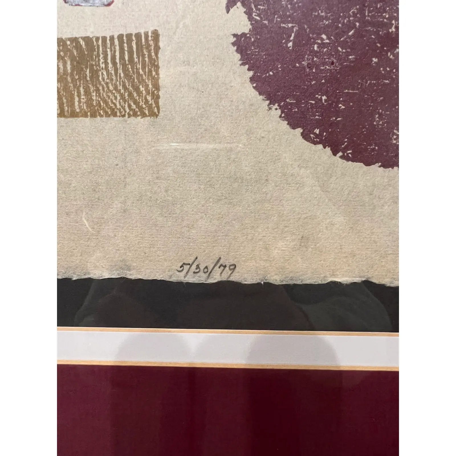 Framed Stamped Litho by Artist Carol Morgan Signed and Numbered Ap 1/1 79’