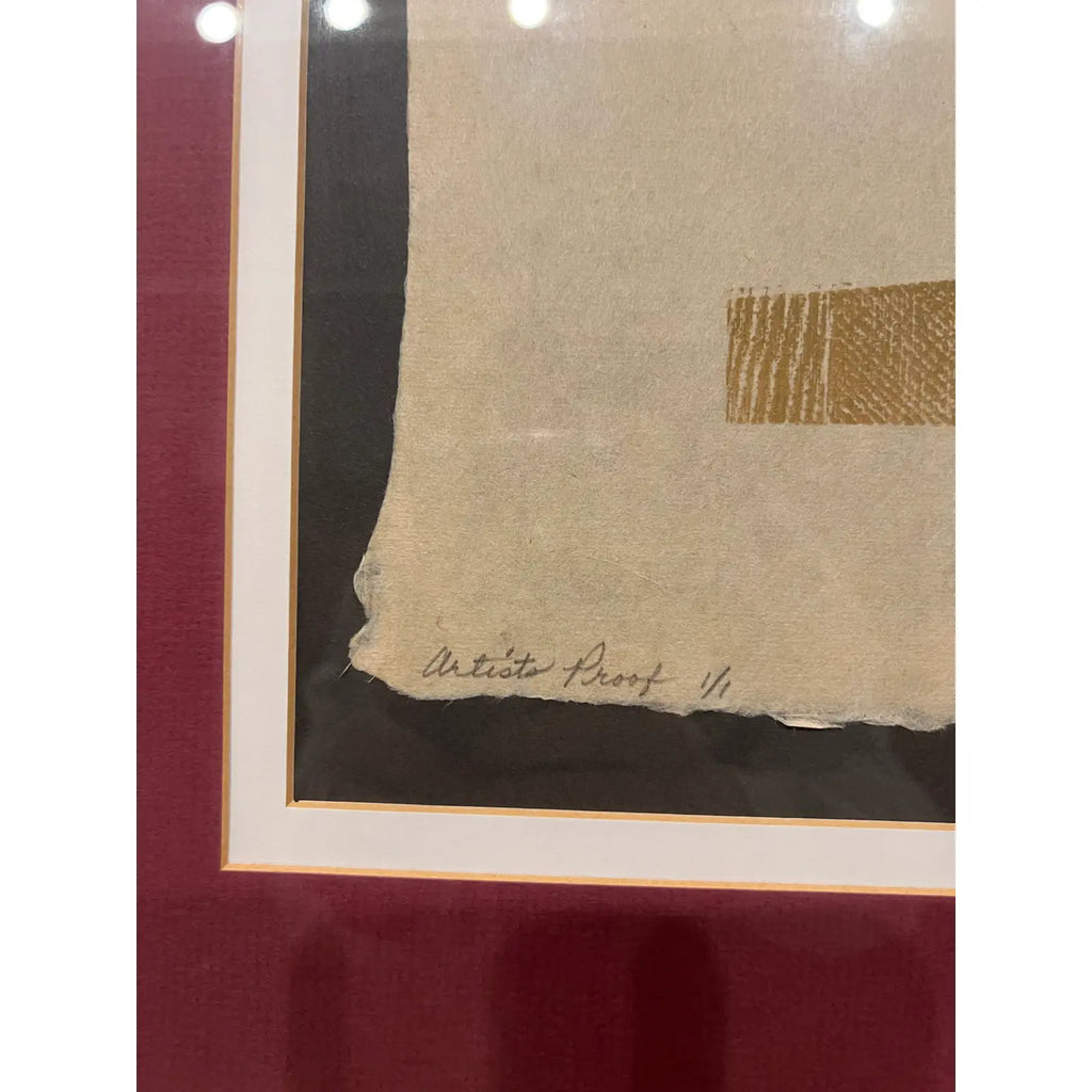 Framed Stamped Litho by Artist Carol Morgan Signed and Numbered Ap 1/1 79’