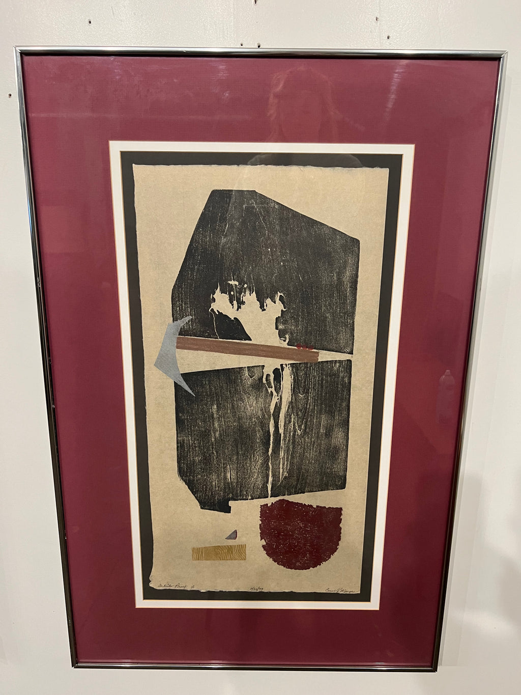 Framed Stamped Litho by Artist Carole Morgan Signed and Numbered Ap 1/1 79’