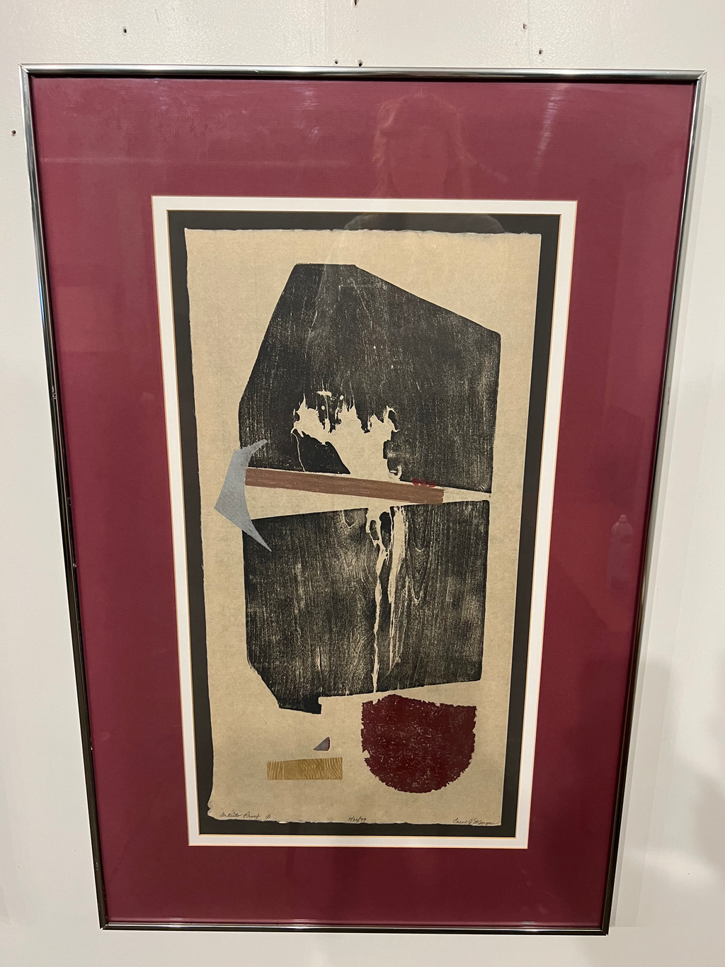 Framed Stamped Litho by Artist Carole Morgan Signed and Numbered Ap 1/1 79’