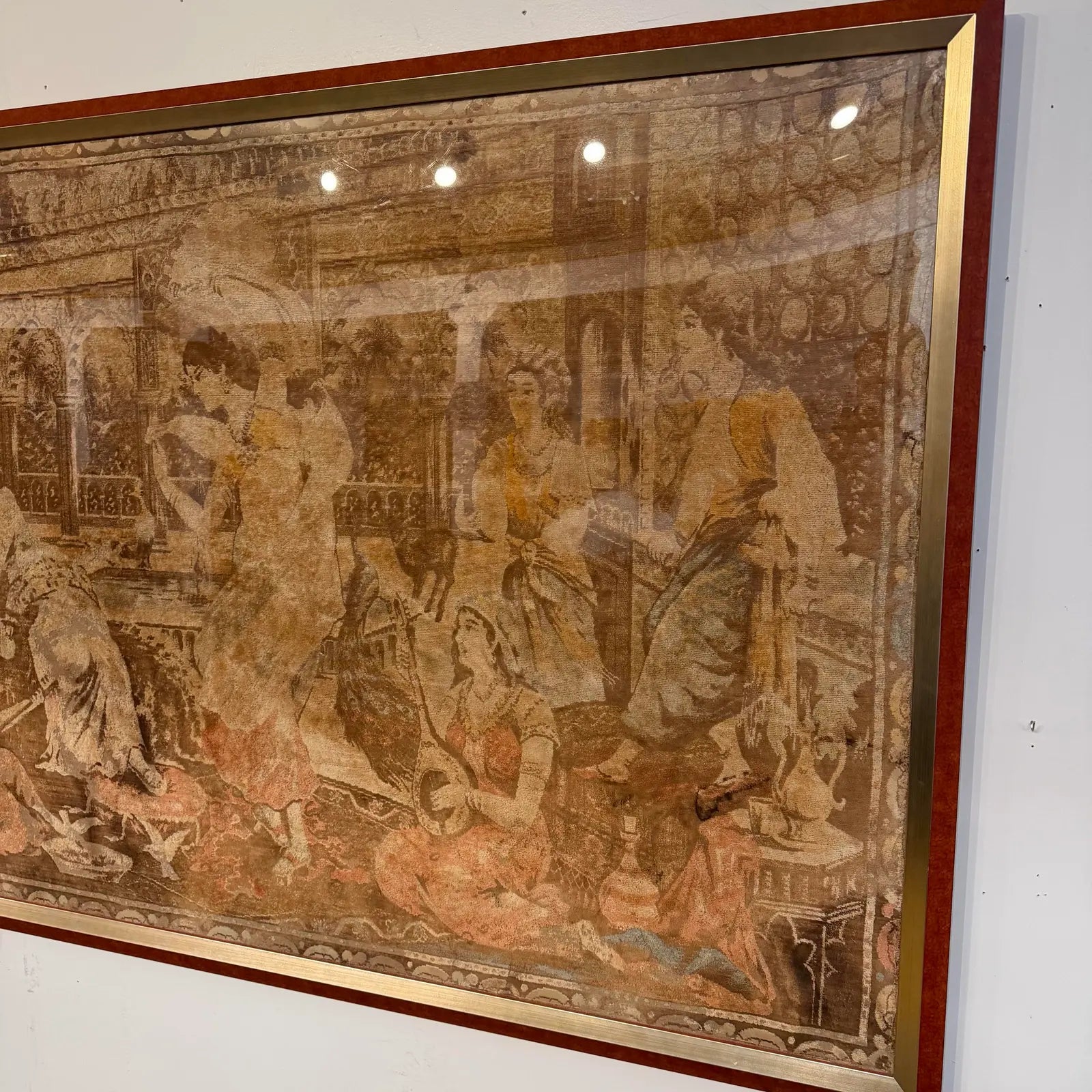 Framed Tapestry From Iran Brought Back During Early 50’s Persian Tapestry