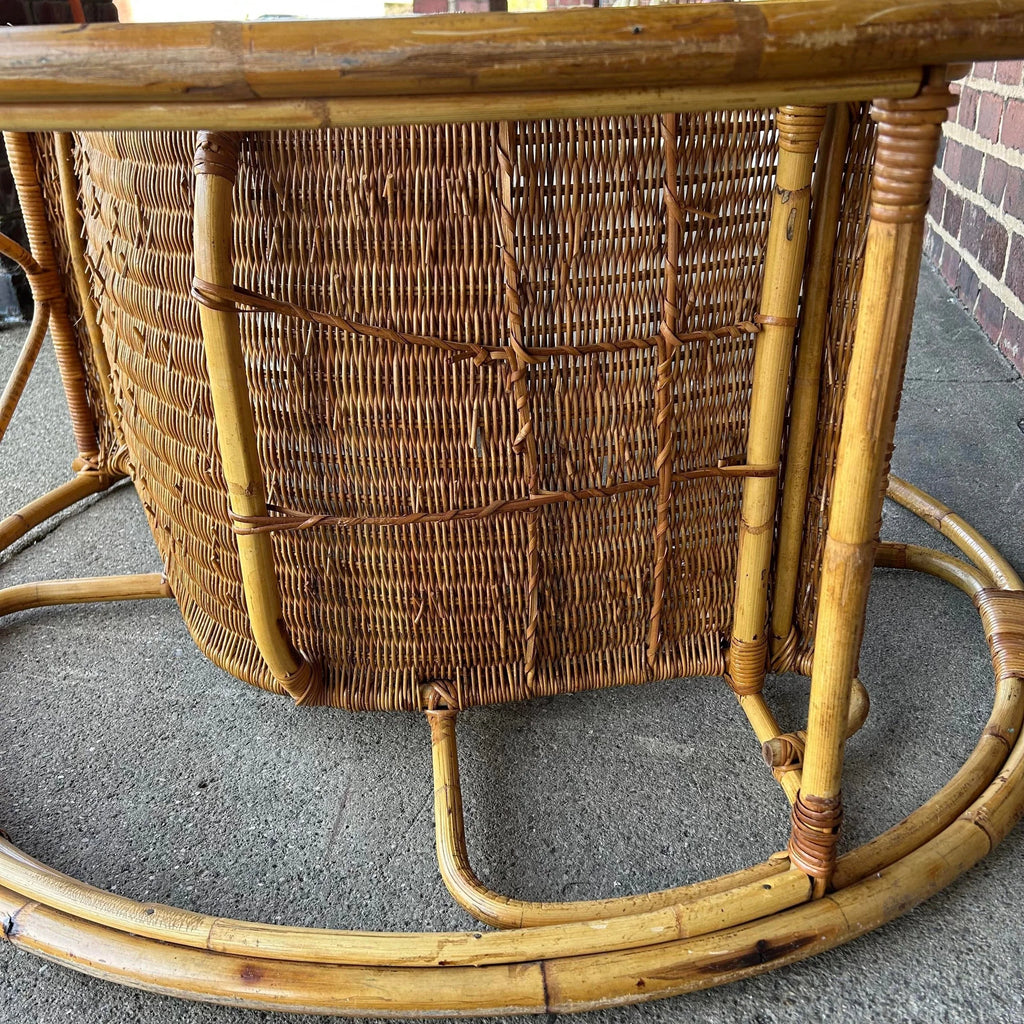 Franco Benttonica Dondolo Rattan Rocking Chair