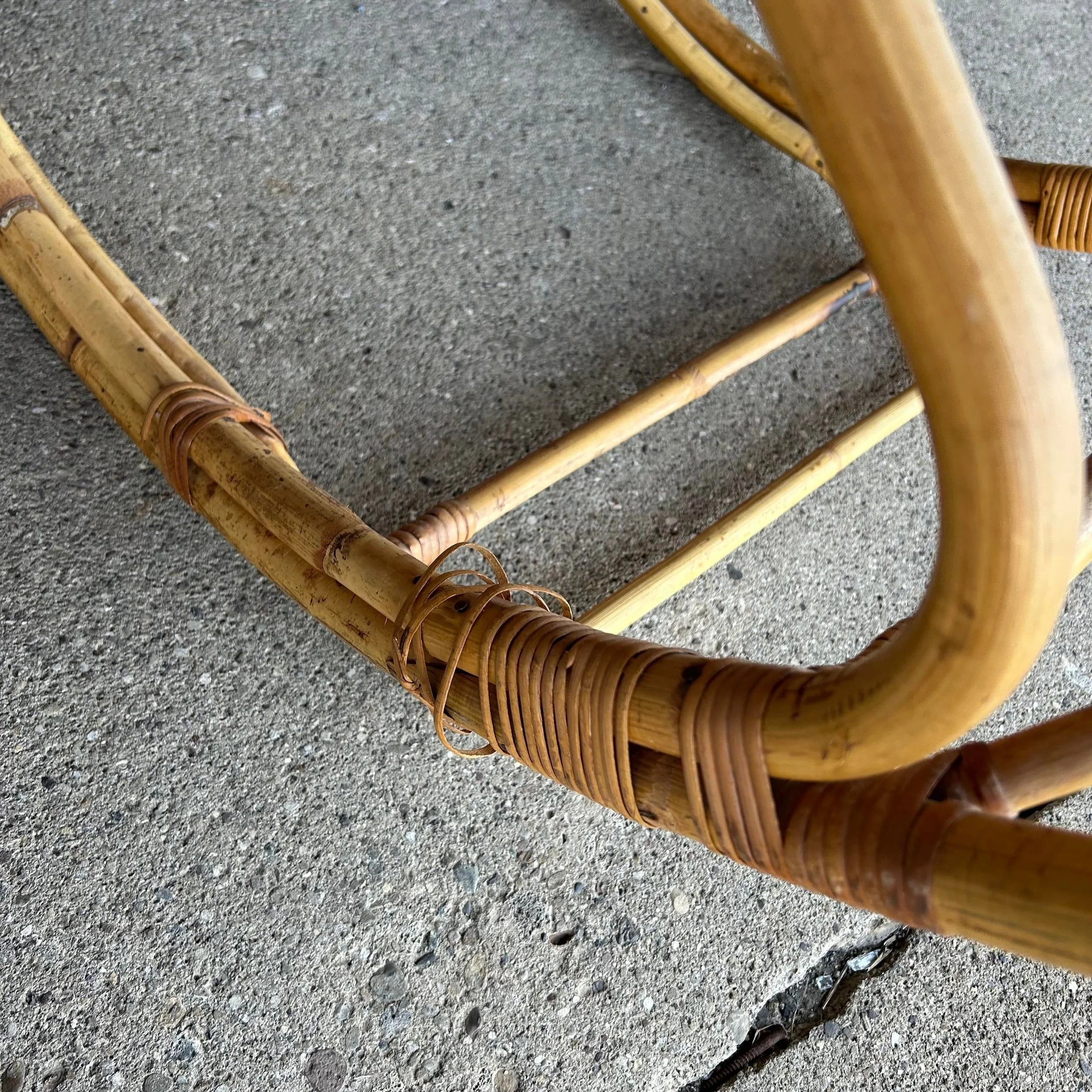 Franco Benttonica Dondolo Rattan Rocking Chair