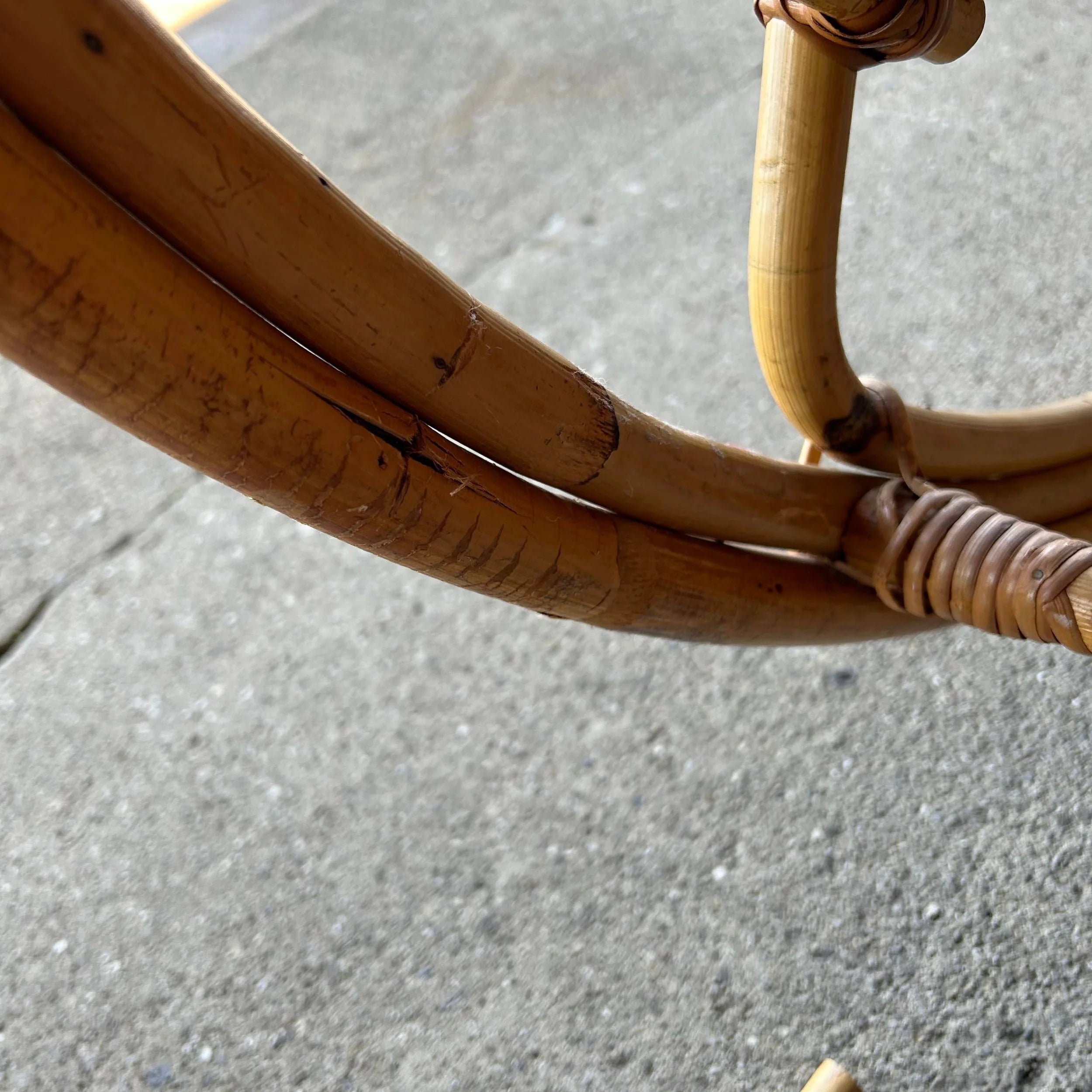 Franco Benttonica Dondolo Rattan Rocking Chair