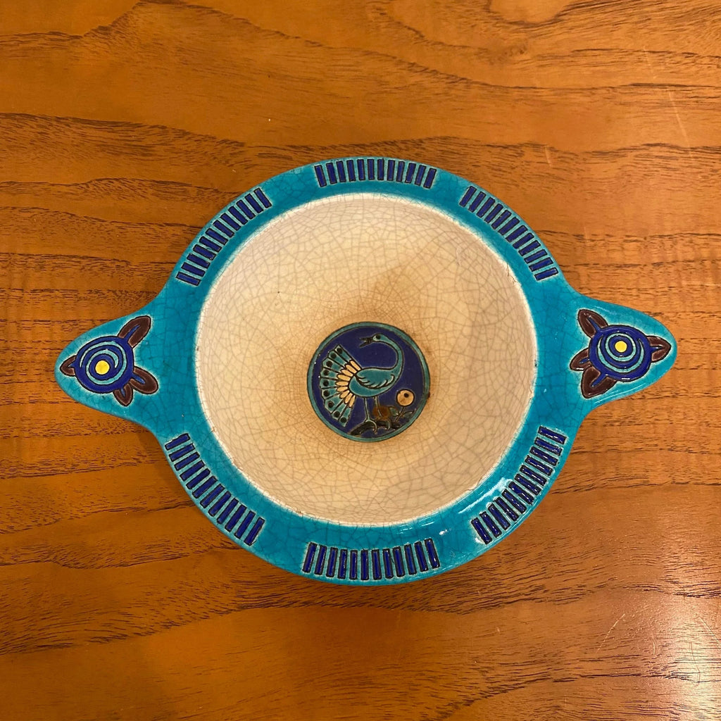 French Art Deco Bowl by Atelier Primevera Longwy France Pottery