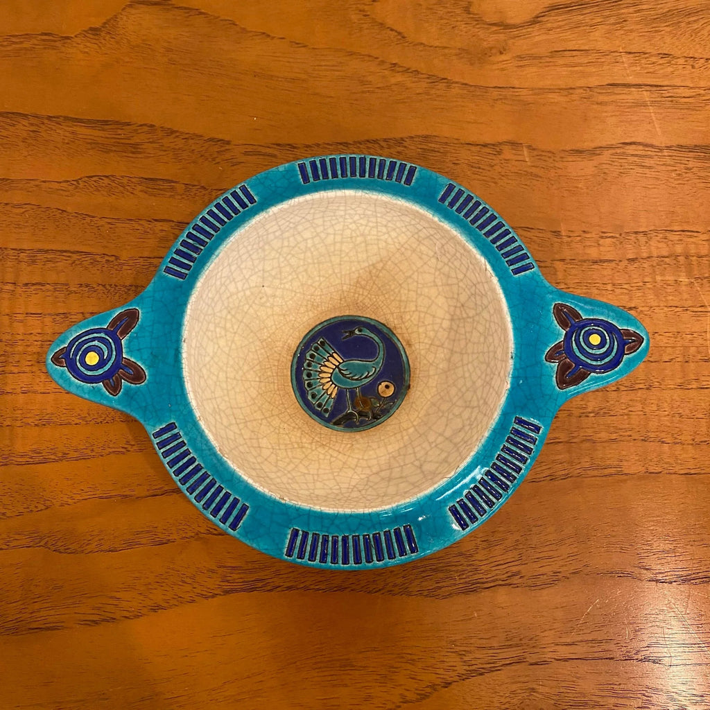 French Art Deco Bowl by Atelier Primevera Longwy France Pottery