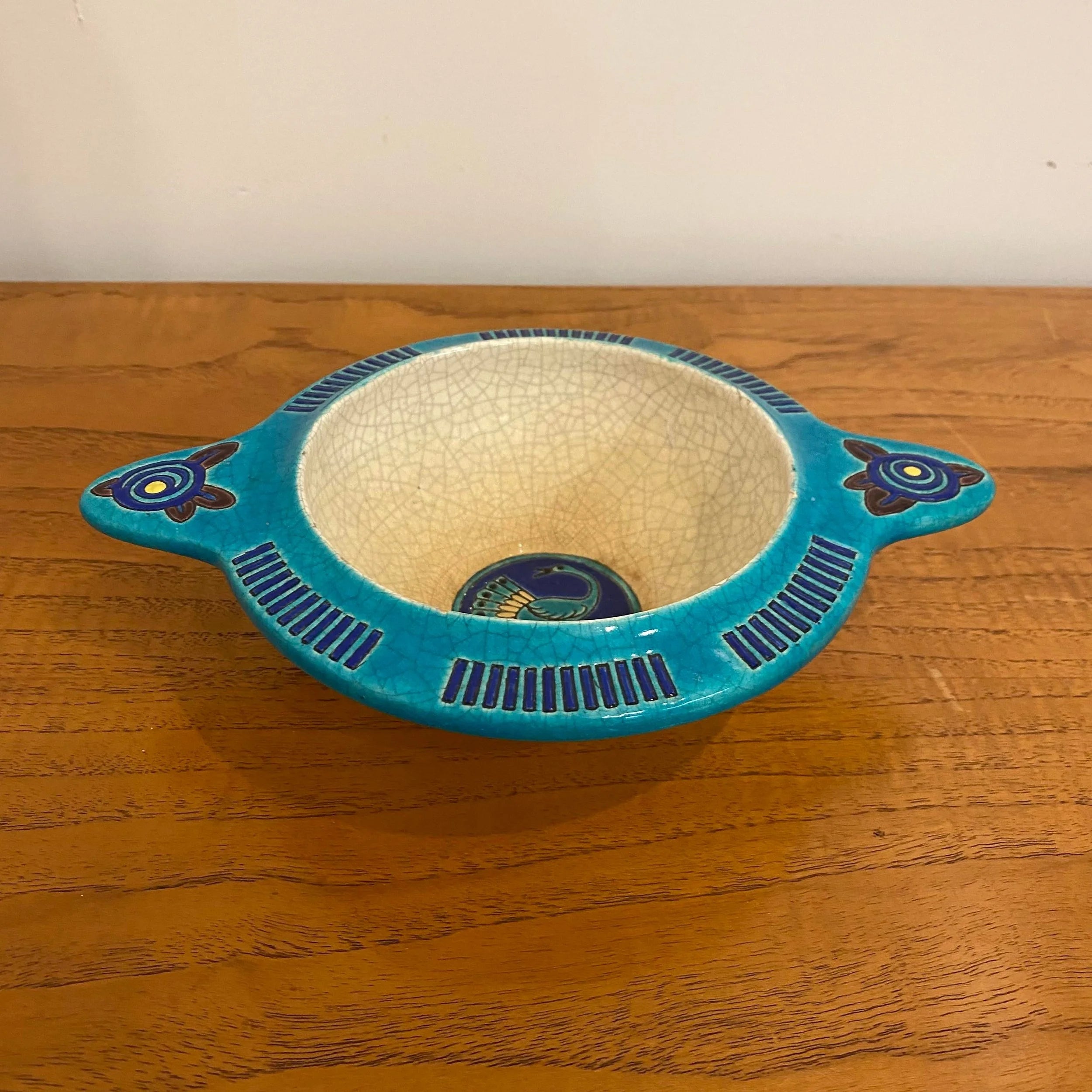French Art Deco Bowl by Atelier Primevera Longwy France Pottery